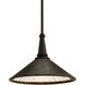 Manuscript 1 Light 13 inch Mole Black Pendant Ceiling Light, Medium